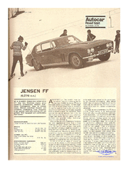 Autocar vom 3/1968 "Roadtest Jensen FF"