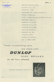 Dunlop Inserat mit Jensen 541R, The Motor 3/1960