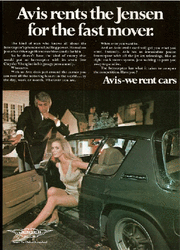 "Avis rents the Jensen for the fast mover."