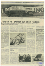 Automobil Revue vom 11/1966 "Jensen FF: Dampf auf allen Rädern"