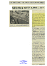 Automobil Revue vom 10/1971 "Streifzug durch Earls Court"