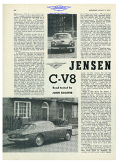 Autosport vom 8/1964 "Jensen C-V8 Road tested by John Bolster"