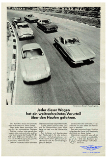 Volkswagen Werbung mit Jensen FF, 1968