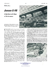 Motor Sport vom 11/1964 "Road Test- Jensen C-V8 A Big Brute with Bags of Performance